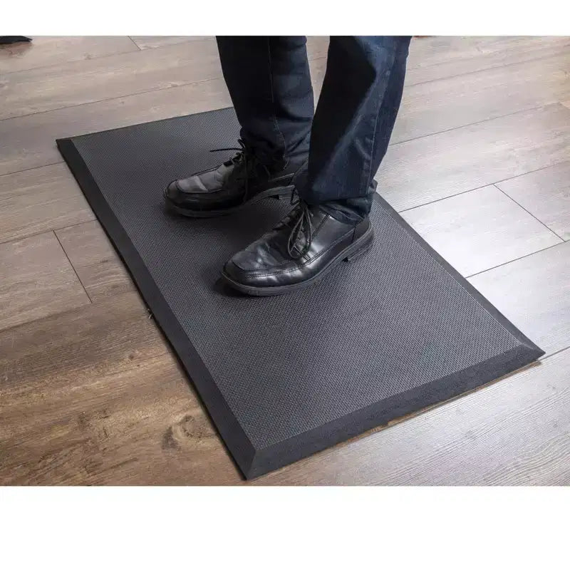 Stand Up Desk Store Standing Desk Anti-Fatigue Comfort Floor Mat Cushion (Black, 35 x 19.5 and 5/8 thick)