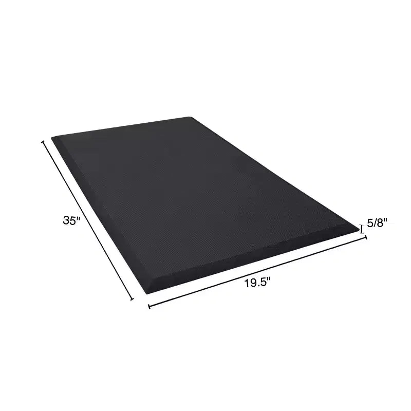Stand Up Desk Store Standing Desk Anti-Fatigue Comfort Floor Mat Cushion (Black, 35 x 19.5 and 5/8 thick)