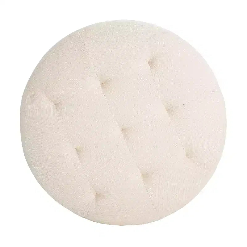 Christopher Knight Home Furina Modern Upholstered Button Tufted Round Ottoman