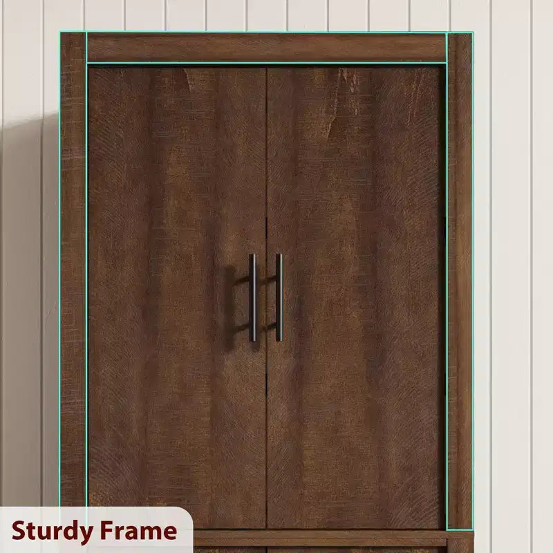 Tall Wooden Kitchen Pantry Cabinet for Dining, Living Room