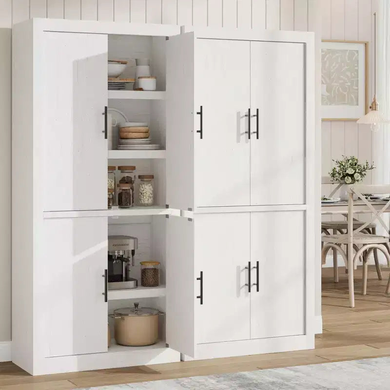 Tall Wooden Kitchen Pantry Cabinet for Dining, Living Room