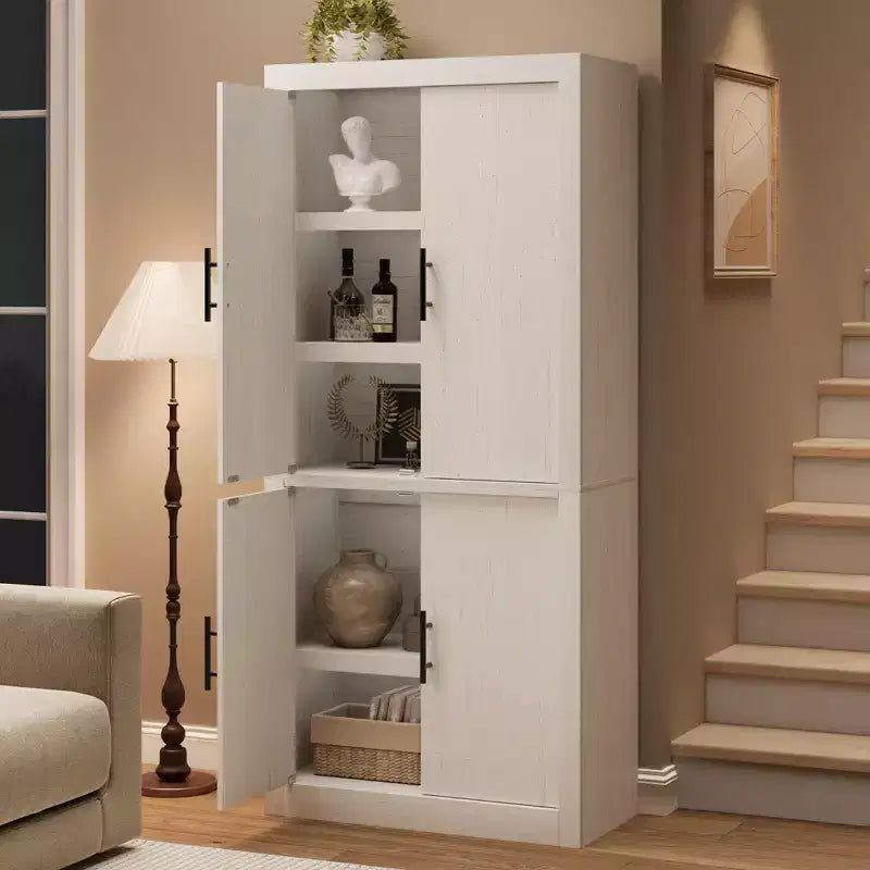 Tall Wooden Kitchen Pantry Cabinet for Dining, Living Room