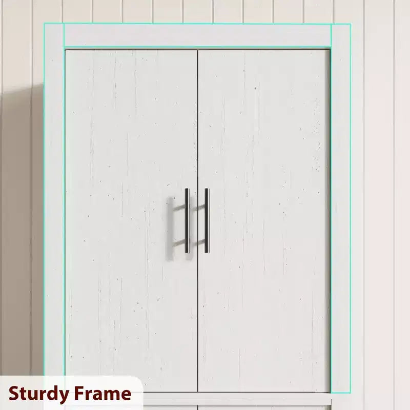 Tall Wooden Kitchen Pantry Cabinet for Dining, Living Room