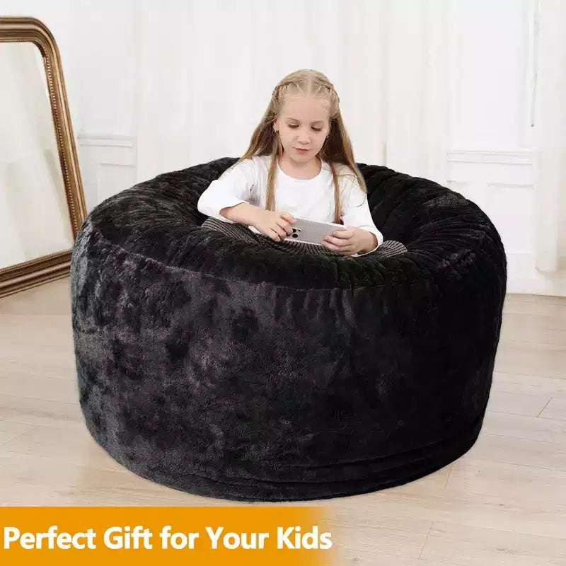 TROPOW Bean Bag Covers Only, Adult Bean Bag Couch Cover for Reading, Soft Washable Beanbag Lazy Sofa Cover Without Filling