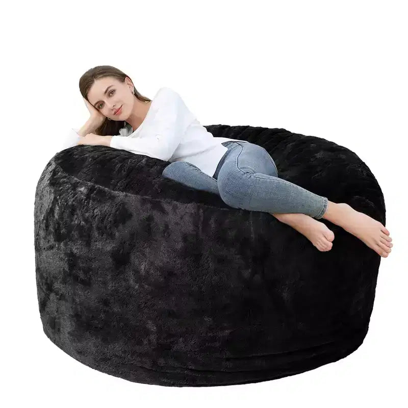 TROPOW Bean Bag Covers Only, Adult Bean Bag Couch Cover for Reading, Soft Washable Beanbag Lazy Sofa Cover Without Filling