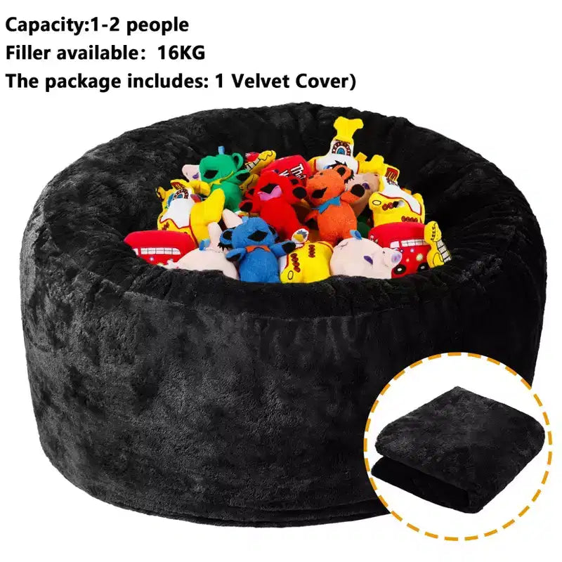 TROPOW Bean Bag Covers Only, Adult Bean Bag Couch Cover for Reading, Soft Washable Beanbag Lazy Sofa Cover Without Filling