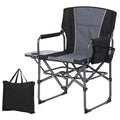 Portable Folding Camping Chairs, Lightweight Aluminum Folding Chair with Side Table and Pocket, 330 Lbs Weight Capacity, for Outdoor