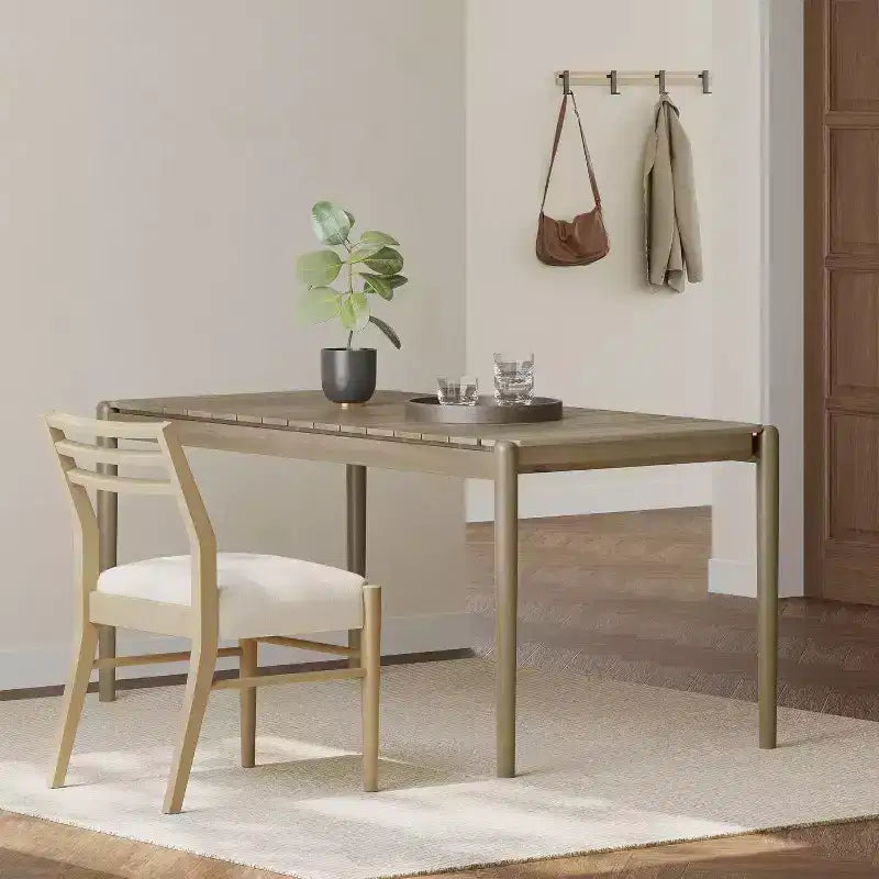 Okak Table à manger rectangulaire moderne Table de cuisine Table à manger pour 4 à 6 personnes pour salle à manger, restaurant