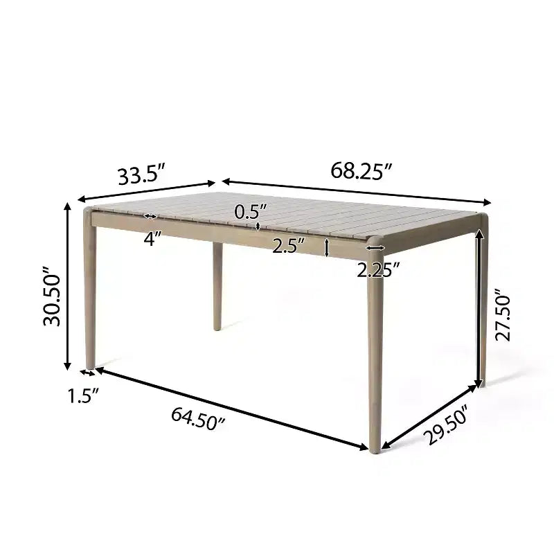 Okak Table à manger rectangulaire moderne Table de cuisine Table à manger pour 4 à 6 personnes pour salle à manger, restaurant