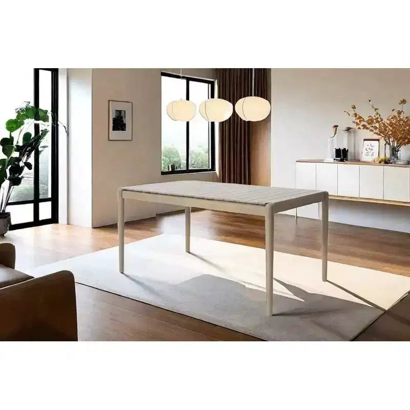 Okak Table à manger rectangulaire moderne Table de cuisine Table à manger pour 4 à 6 personnes pour salle à manger, restaurant
