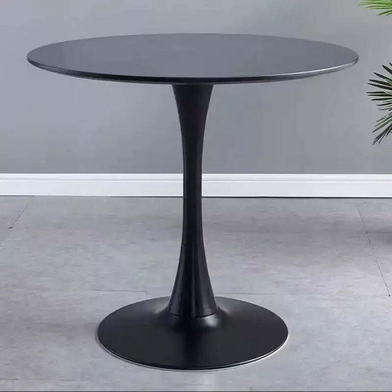 Okak 23.6/31.5in Round Dining Table Kitchen Table with Steel Tulip Base Round Kitchen Table for Dining Room