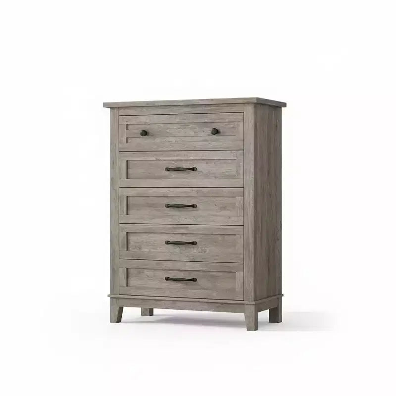 GustoWave 5 Dresser for Bedroom, 41.3 Tall Vertical Drawer Dresser with Large Storage, Freestanding Wooden Closet Chest for Bedroom, Living Room
