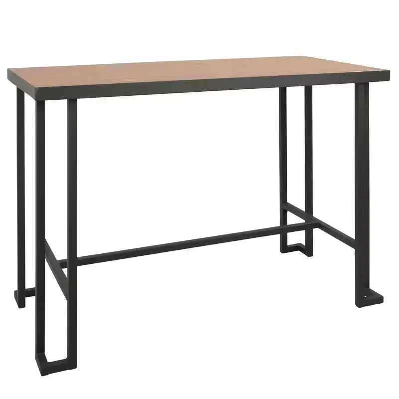 Table de salle à manger rectangulaire Okak, Table de cuisine, Table de comptoir industrielle pour salle à manger, salon