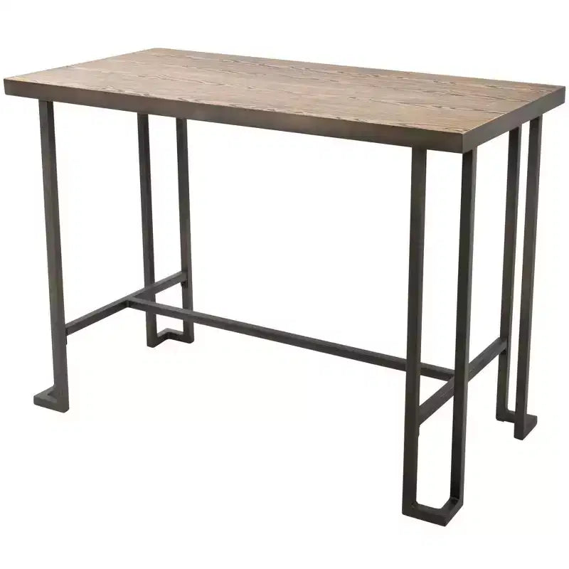 Okak Rectangular Dining Table Kitchen Table Industrial Counter Table for Dining Room, Living Room