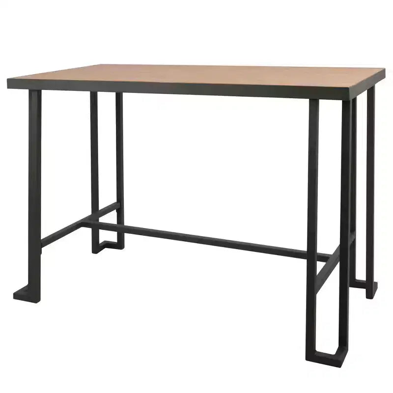 Table de salle à manger rectangulaire Okak, Table de cuisine, Table de comptoir industrielle pour salle à manger, salon