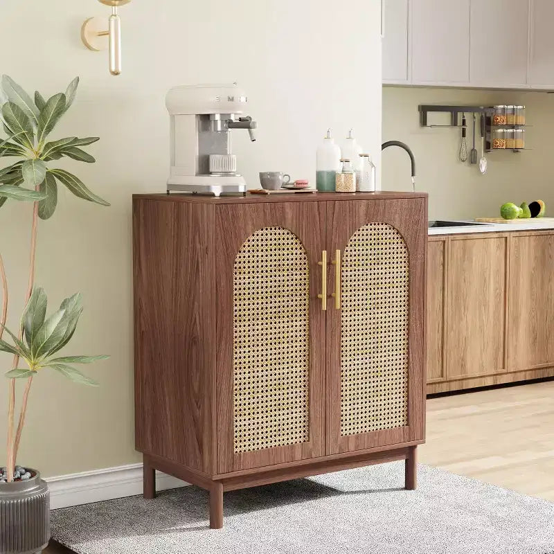 Modern Buffet Cabinet with Storage, 59 Inch Kitchen Sideboard Cabinet with 4 Doors, Coffee Bar Cabinet