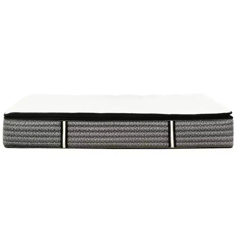HomeStock Majestic 14 in. Pillow Top Pocket Coil Hybrid Mattress, Gray