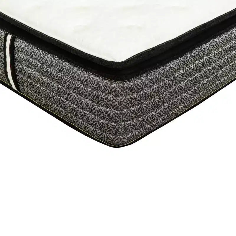 HomeStock Majestic 14 in. Pillow Top Pocket Coil Hybrid Mattress, Gray