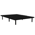 ZenBase Black Upholstered Platform Bed Frame