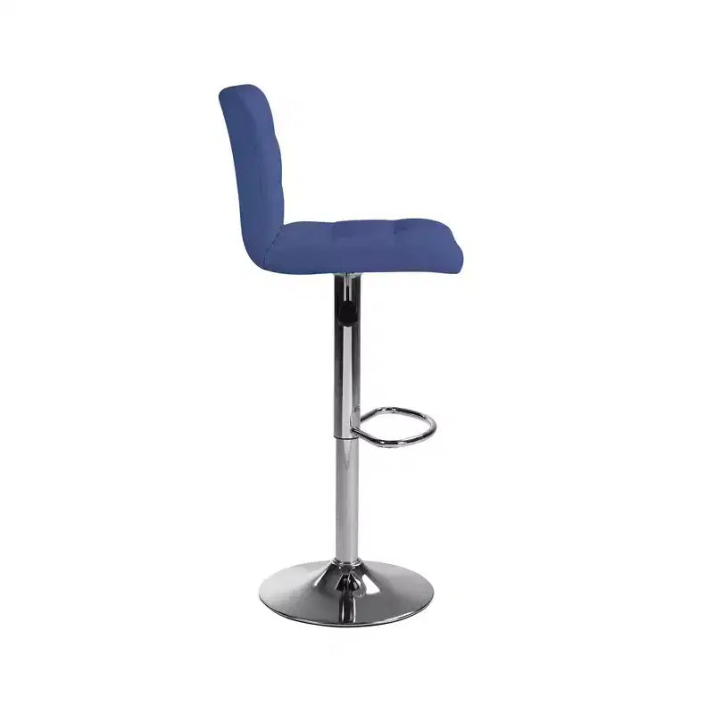 Bar Stools 1 Set of 2, Counter Height Bar Stools, Square Cushion Bar Stools with Back, Footstool, Cafe, 2 pieces