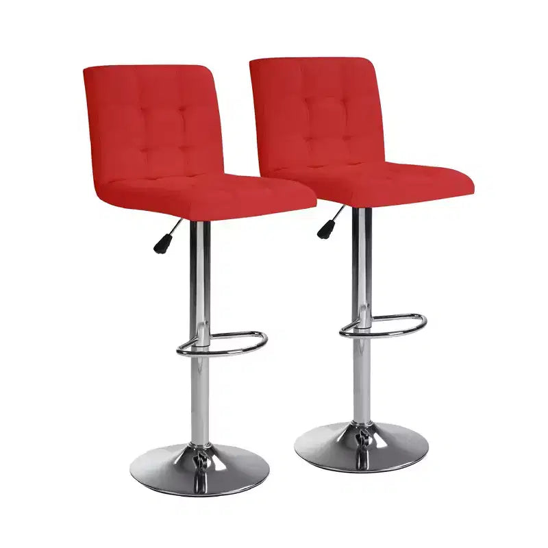 Bar Stools 1 Set of 2, Counter Height Bar Stools, Square Cushion Bar Stools with Back, Footstool, Cafe, 2 pieces