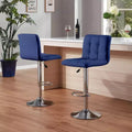 Bar Stools 1 Set of 2, Counter Height Bar Stools, Square Cushion Bar Stools with Back, Footstool, Cafe, 2 pieces