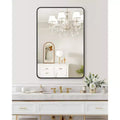 18 Round Gold Wall Mirror, Metal Frame Vanity Mirror for Bathroom, Entryway & Bedroom