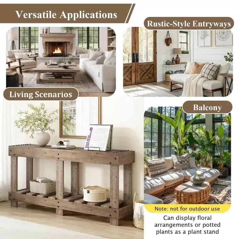 Merax Vintage Entryway Console Table with Reinforced Legs