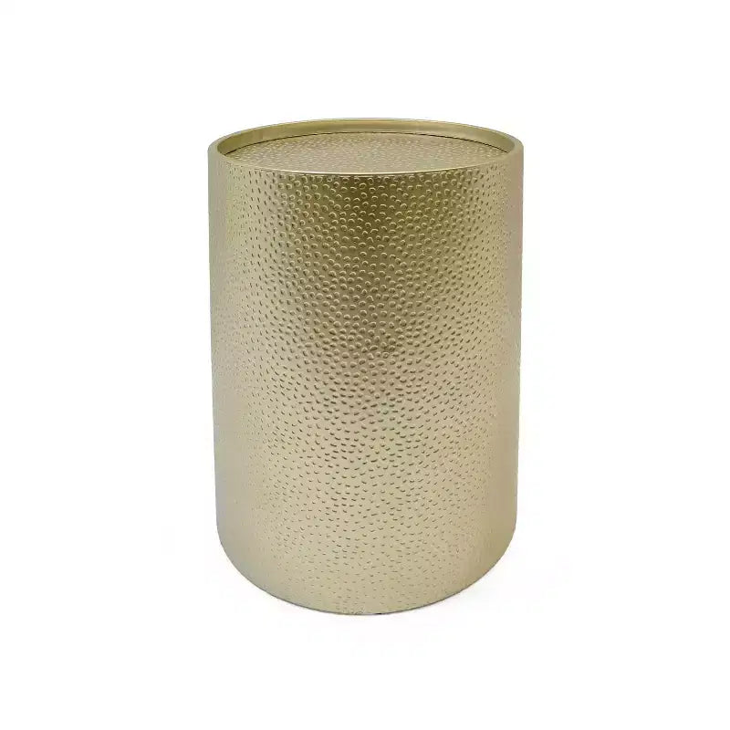 Table d'appoint cylindrique en fer martelé Elsmere de GDFStudio (lot de 2)