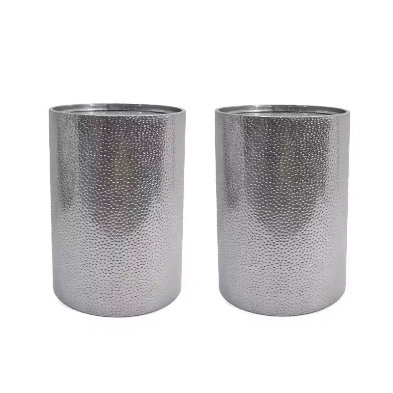 Table d'appoint cylindrique en fer martelé Elsmere de GDFStudio (lot de 2)