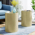 GDFStudio Elsmere Hammered Iron Cylindrical Accent Table (Set of 2)