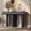 Merax Modern Curved-Drawer Console Table with Geometric Legs