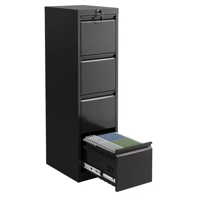 Metal File Cabinet with Lock - 4-Drawer Vertical Locking Storage for Letter/Legal/A4 Files, Office Organizer
