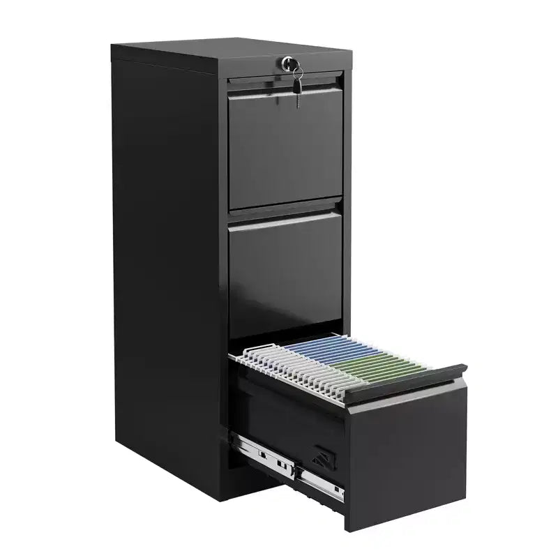 Metal File Cabinet with Lock - 4-Drawer Vertical Locking Storage for Letter/Legal/A4 Files, Office Organizer