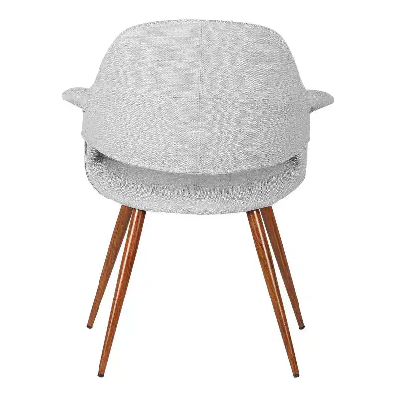Armen Living,Phoebe Mid-Century Dining Chair in Walnut Finish and Gray Fabric