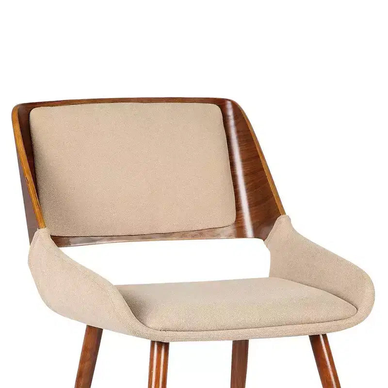 Armen Living,Panda Mid-Century Dining Chair Faux Leather Set Of 2