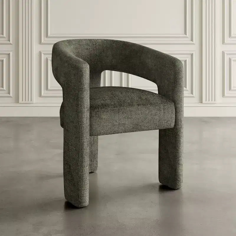 Jofran,Sven Modern Contemporary Upholstered Three-Leg Curved Back Dining Chair