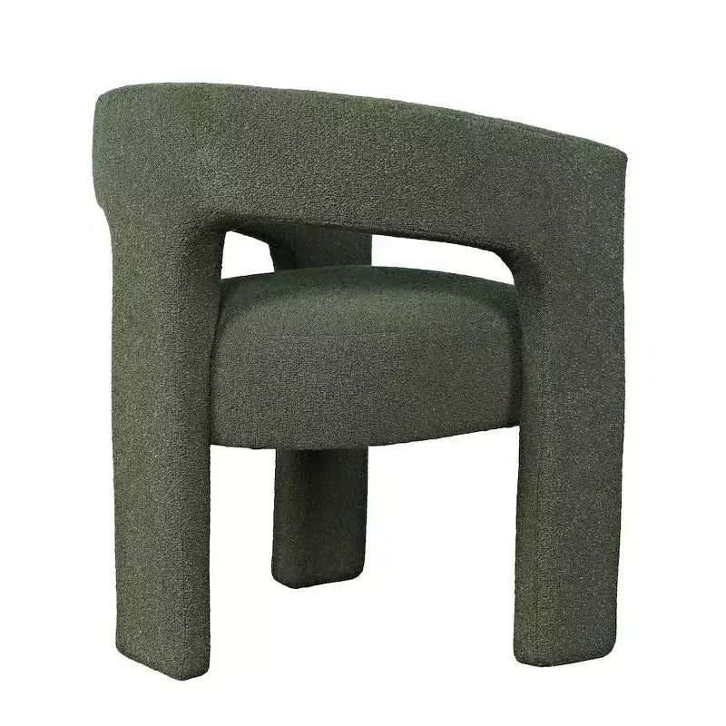 Jofran,Sven Modern Contemporary Upholstered Three-Leg Curved Back Dining Chair