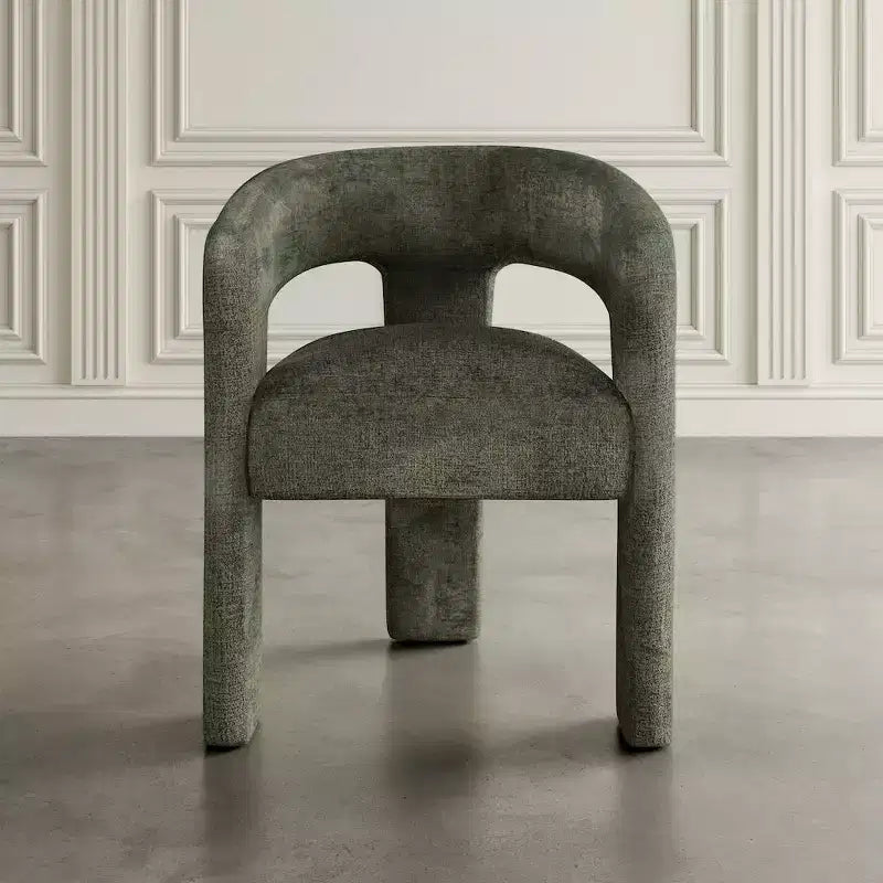 Jofran,Sven Modern Contemporary Upholstered Three-Leg Curved Back Dining Chair