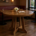 GustoWave 47 Inch Round Dinner Table for 4