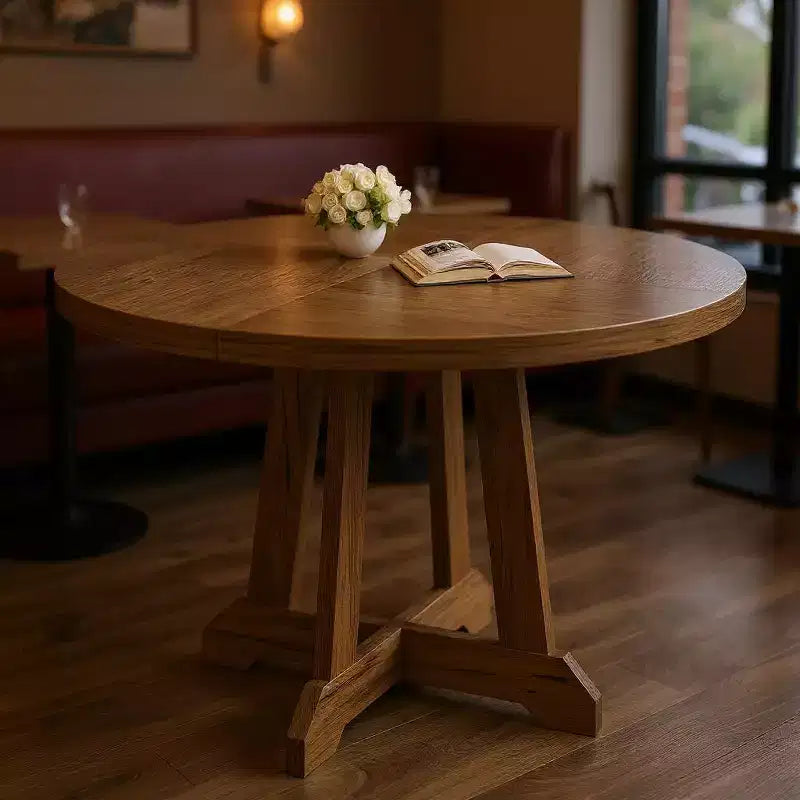 GustoWave 47 Inch Round Dinner Table for 4
