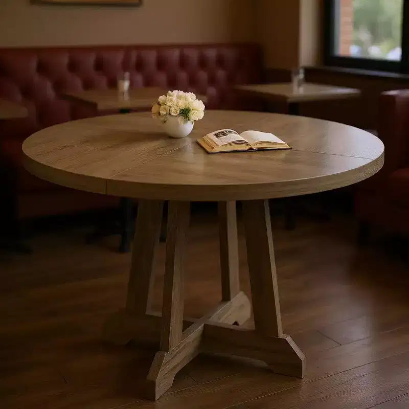 Table à manger ronde GustoWave de 47 pouces pour 4 personnes