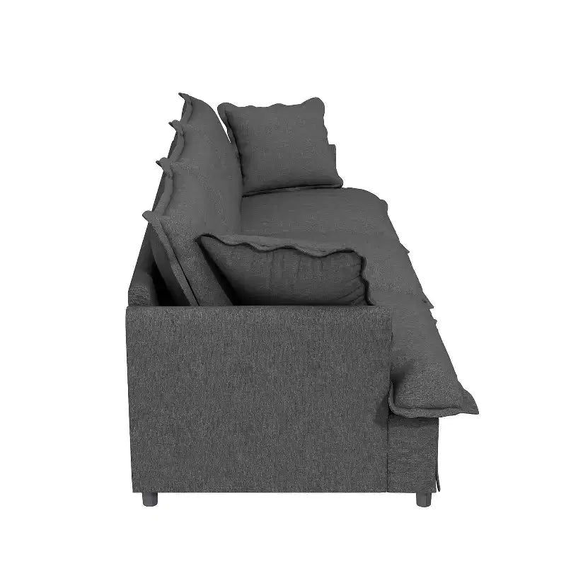 Module de canapé 3 places en chenille 94x35 pour sectionnel modulable, canapé nuage avec assise large et coussins décoratifs