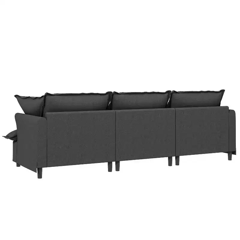Module de canapé 3 places en chenille 94x35 pour sectionnel modulable, canapé nuage avec assise large et coussins décoratifs