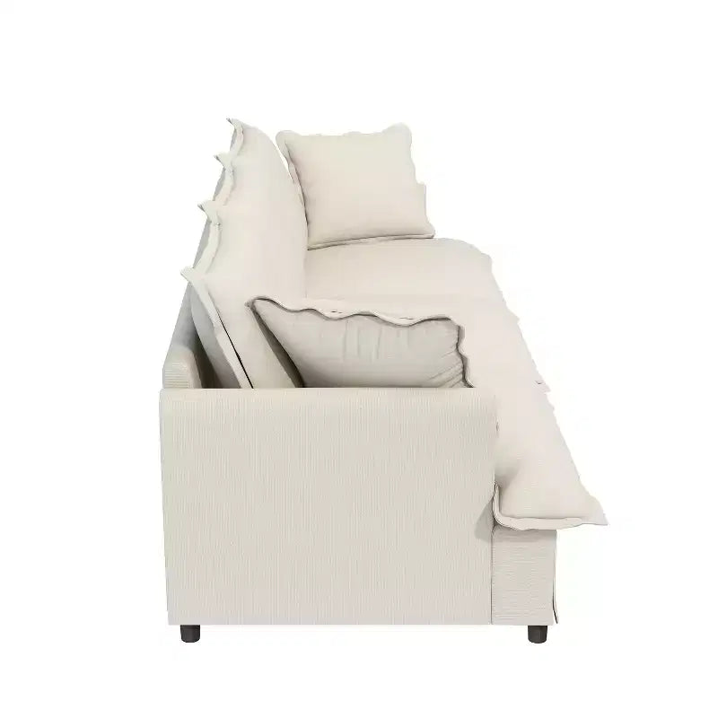 Module de canapé 3 places en chenille 94x35 pour sectionnel modulable, canapé nuage avec assise large et coussins décoratifs