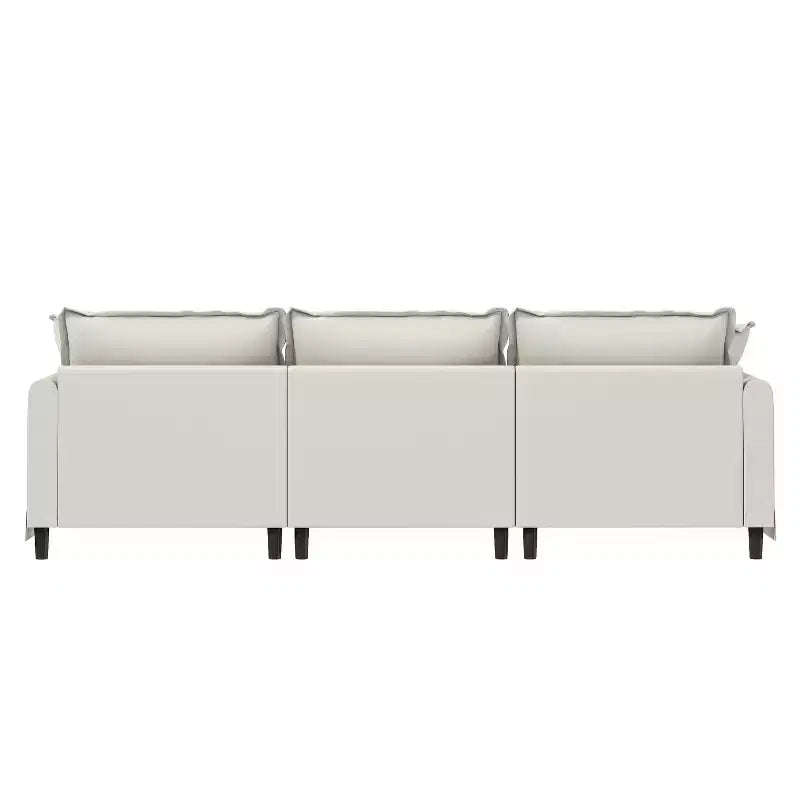Module de canapé 3 places en chenille 94x35 pour sectionnel modulable, canapé nuage avec assise large et coussins décoratifs