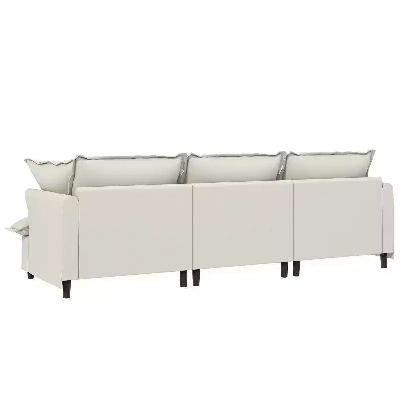 Module de canapé 3 places en chenille 94x35 pour sectionnel modulable, canapé nuage avec assise large et coussins décoratifs
