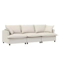 94x35 3-Seat Chenille Sofa Module for Modular Sectional, Wide Seat Cloud Couch with Throw Pillows