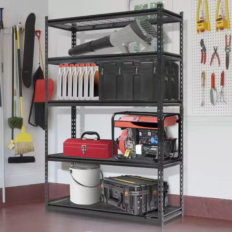 2200LBS Storage Shelves, Wire Shelving Unit, 5 Tier Heavy Duty Garage Shelving, Adjustable Metal Shelves for Pantry Closet Warehouse Basement