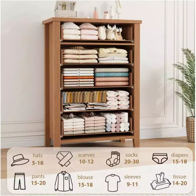 Farmhouse 5 Dresser for Bedroom, 45.2 Tall Dresser, Vertical Drawer with Storage Freestanding, Wooden Closet Storage Chest for Bedroom